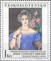 Young Woman in a Blue Gown, by Jozef Ginovsky (1800-1857)