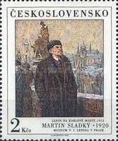 Lenin on the Charles Bridge, Prague, 1952, by Martin Sladky
