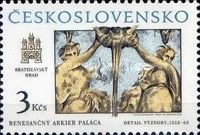 Male and female figures supporting an oriel, Arkier Palace