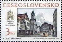 Hlavne Square, circa 1840 an etching by R. Alt-Sandman