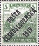 Hungarian Reaper Stamp overprinted ČESKO SLOVENSKÁ POŠTA
