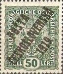 Austrian Stamps of 1916-18 overprinted in black or blue
