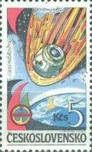 Soyuz Returning to Earth + Label