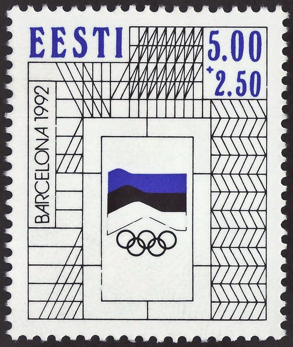 Estonian Flag, Olympic Rings and Pattern