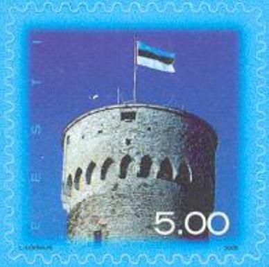 National Flag Flying from Pikk Hermann Tower