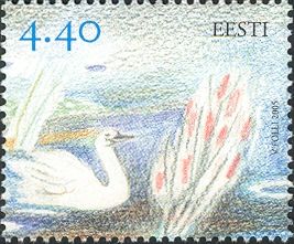 Spring - Swan and Bullrushes