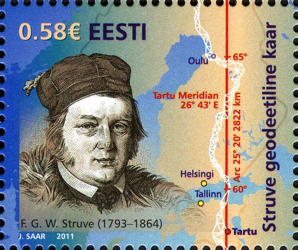 Portrait of F.G.W. von Struve, Tartu Meridian