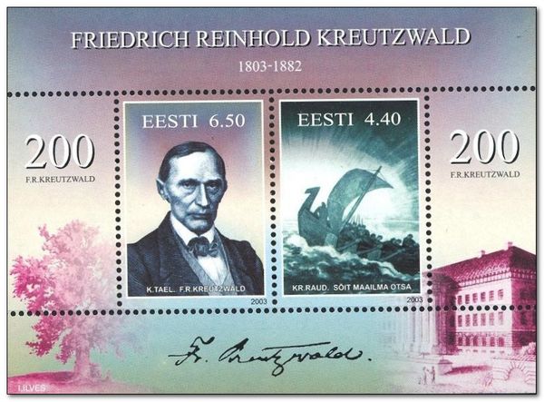 Birth Bicent of Friedrich Reinhold Kreutzwald (1803-1882)