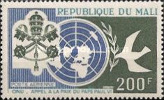 Papal Arms and UN Emblem
