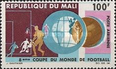 Soccer Game, Globe, Football and Jules-Rimet Trophy
