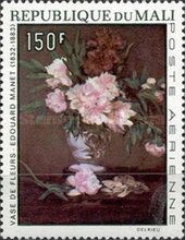 Peonies in Vase by Manet
