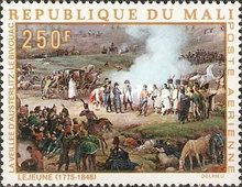 “Bivoac on the Eve of Austerlitz Battle” by Lejeune (1808)