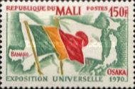 Flags of Japan and Mali