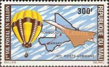 Concorde and Balloon over Map of Mali