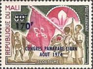 Scouts with Flags overprinted and surcharged