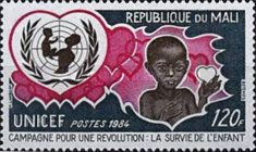 Child and UNICEF Emblem