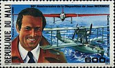 J. Mermoz, Seaplane, Map of West Africa