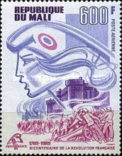 Woman's Head and Storming of the Bastille