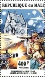 Paratroopers Landing by Sainte-Mere Church