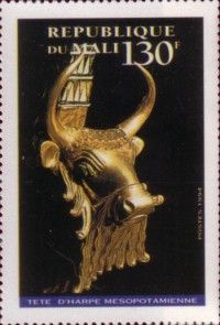 Mesopotamian bull’s head harp