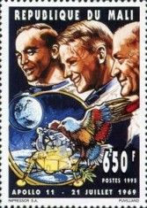 Crew of Apollo 11. 1st mannesd moon landing