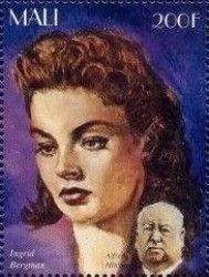 Ingrid Bergman (1915-1982) and Alfred Hitchcock (1899-1980)
