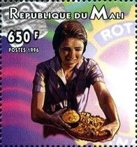 Woman Serving Food