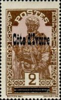 Stamp of Upper Volta overprinted