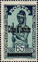 Stamp of Upper Volta overprinted