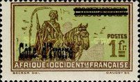 Stamp of Upper Volta overprinted