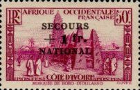 Mosque of Bobo-Dioulasso overprinted