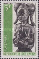 Baoulé Mother and Child Carved in Wood