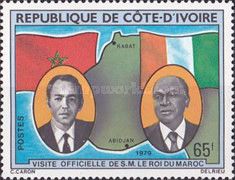 King Hassan II and President Houphouet-Boigny