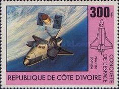 Columbia Space Shuttle Above Moon