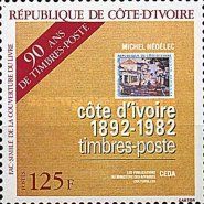 90th anniv of Ivory Coast postage stamp