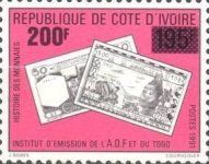 Banknotes of French West Africa - surcharged