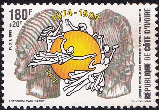 UPU Emblem and Carved Heads