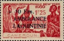 French Colony Residents and the NY Skyline overprinted