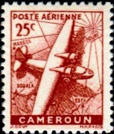 Airplane over Map