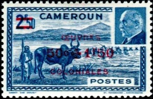 Caravan Passes a Ford; Marshal Philippe Pétain surcharged