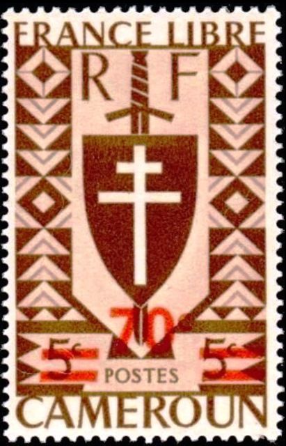 Lorraine Cross and Joan of Arc's Shield surcharge