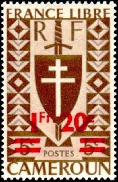 Lorraine Cross and Joan of Arc's Shield surcharge