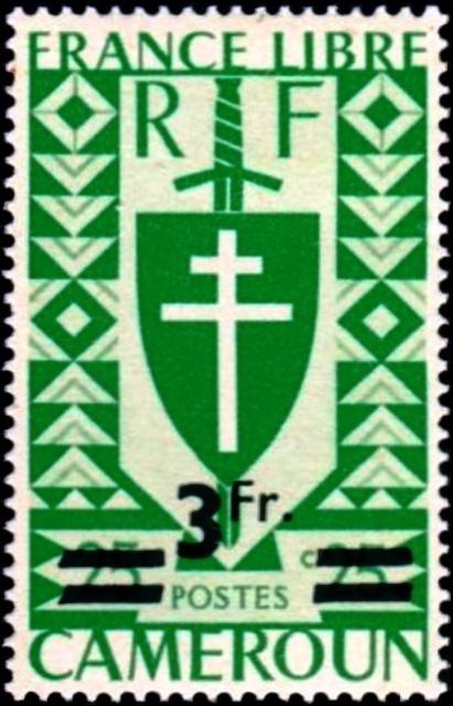 Lorraine Cross and Joan of Arc's Shield surcharge