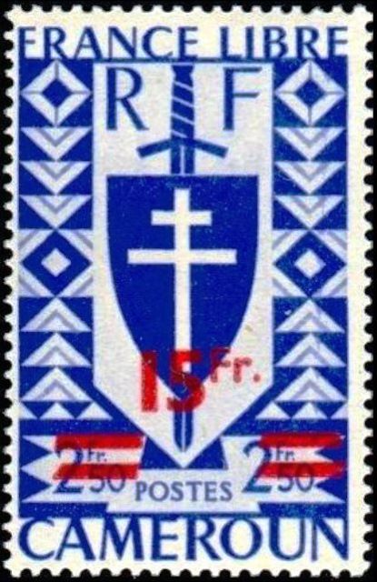 Lorraine Cross and Joan of Arc's Shield surcharge