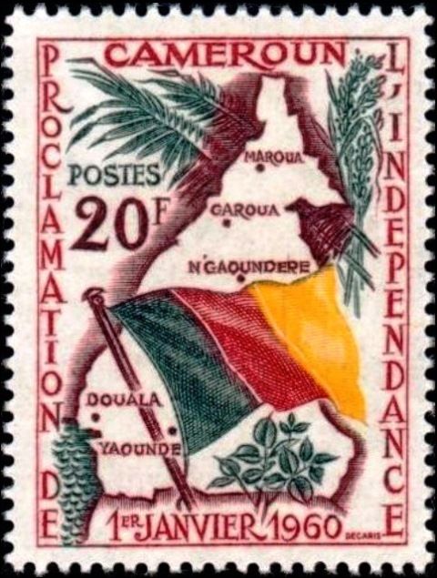 Flag and Map of Cameroon