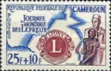 Lions Emblem and Nurse with Leper