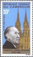Chancellor Konrad Adenauer (1876-1967) and Cologne Cathedral
