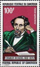 Dickens Holding Quill Pen
