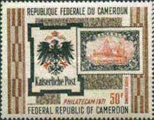 Stamp from 1900 and Imperial German Postal Emblem