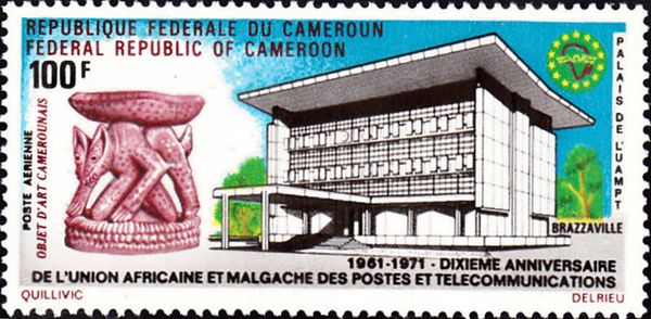 Postal Union Building in Brazzaville and Wood Carving